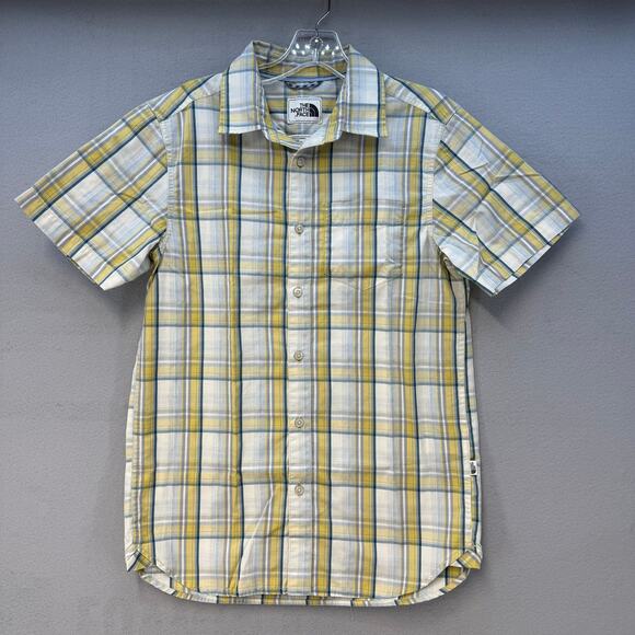 The North Face Other - The North Face Button Down Shirt Men's S Green White Gold Plaid Casual